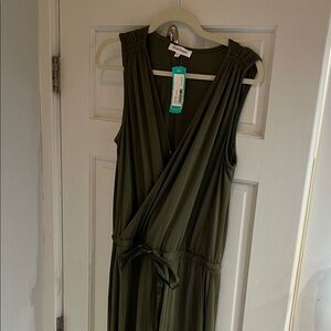 Heartloom Olive Knit Jumpsuit